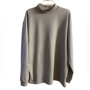 Footjoy light grey mock neck long sleeve golf top men XL